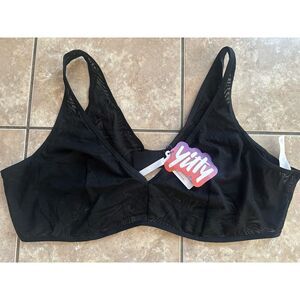NWT Yitty 6X Hot Mesh Plunge Bralette Bra Black